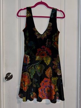 Velvet floral dress